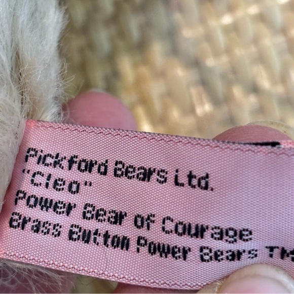 Vintage Pickford Bears CLOE “ the brass button power bear of courage” tigers eye - Picture 4 of 7
